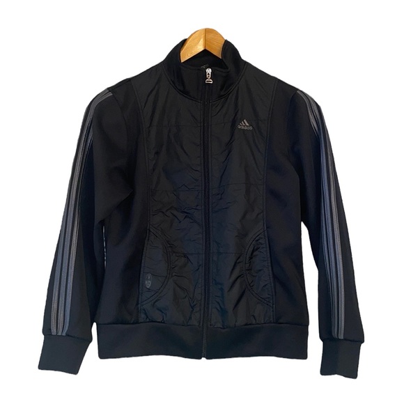 Adidas Black Zip Up Track Bomber Jacket